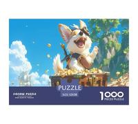 Happily Jigsaw Puzzles Funny Dog 1000pcs Challenge - This Dog Jigsaw Puzzles for Adults Is A Visual Treat - A Premier Dog Puzzle for Dedicated Enthusiasts 52x38cm/1000pcs