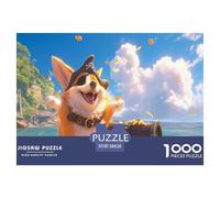 Happily Jigsaw Puzzles Funny Dog 1000pcs Challenge - This Dog Jigsaw Puzzles for Adults Is A Visual Treat - A Premier Dog Puzzle for Dedicated Enthusiasts 38x26cm/1000pcs