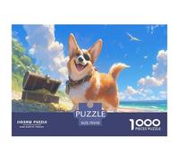 Happily Jigsaw Puzzles Funny Dog 1000pcs Challenge - This Dog Jigsaw Puzzles for Adults Is A Visual Treat - A Premier Dog Puzzle for Dedicated Enthusiasts 70x50cm/1000pcs