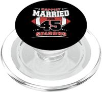 Happily Married for 45 Seasons 45th Wedding Anniversary PopSockets PopGrip for MagSafe