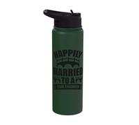 Happily Married to a Civil Engineer Stainless Steel Insulated Water Bottle