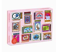 Happily Match Box Design 1000 Piece Jigsaw Puzzle | Vintage Matchbox Art Puzzle | Colourful Retro Collage Puzzle for Adults Idea