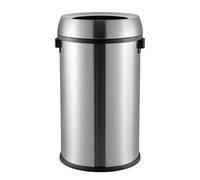 happimess Chuck 17.2-Gallon Open-Top Home, Bedroom, Bathroom, Living, Guest Room, Office, Kitchen Trash Can, Chrome