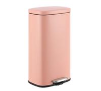 happimess HPM1011F Curtis 8-Gallon Step-Open Trash Can, Fingerprint Resistant, Modern, Minimalistic for Home, Kitchen, Laundry Room, Office, Bedroom, Bathroom, Flamingo Pink