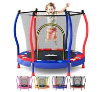 Happin 55” Toddler Trampoline, Indoor & Outdoor, Ages 1-6, 5FT Kids, Ultra Safe Rebounder Mini Trampoline for Kids with Safety Enclosure Net, for Toddler Boys & Girls