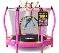 Happin® 55” Toddler Trampoline, Indoor & Outdoor, Ages 3-6, 5FT Kids, Ultra Safe Kids Trampoline with Safety Enclosure Net, Perfect for Toddler Boys & Girls