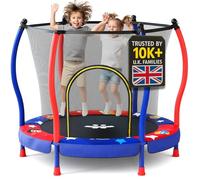 Happin® 55” Toddler Trampoline, Indoor & Outdoor, Ages 3-6, 5FT Kids, Ultra Safe Kids Trampoline with Safety Enclosure Net, Perfect for Toddler Boys & Girls