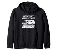 Happines Isn´t Around The Corner, It Is The Corner Drifting Zip Hoodie