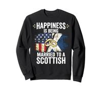 Happiness Being Married Scottish Country Roots Flag Scotland Sweatshirt