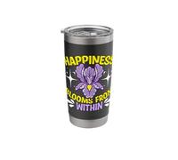 Happiness Blooms from Within Orchid Plants Botanical Orchids Stainless Steel Insulated Tumbler