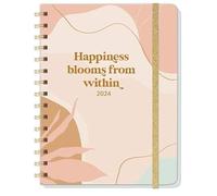 Happiness blooms from within Spiral-Kalenderbuch A5 2024