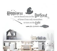 Happiness can be Found Even in The Darkest of Times - Book Quote Decal Wall Sticker [Large] [Dark Grey]