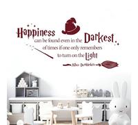 Happiness can be Found Even in The Darkest of Times - Book Quote Decal Wall Sticker [Medium] [Burgundy]