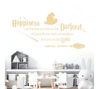 Happiness can be Found Even in the Darkest of Times - Book Quote Decal Wall Sticker [Medium] [Cream]