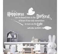 Happiness can be Found Even in The Darkest of Times - Book Quote Decal Wall Sticker [Medium] [White]