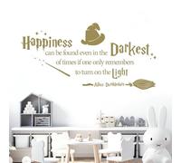 Happiness can be Found Even in The Darkest of Times - Book Quote Decal Wall Sticker [XLarge] [Gold]
