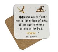 Happiness Can Be Found LIght WIzard Novelty Glossy Mdf Wooden Coaster Ideal For Tea/Coffee Drinks co2