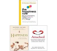 Happiness Cure Dr Anders Hansen,Happiness Matthieu Ricard, Attached 3 Books Set