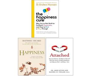Happiness Cure Dr Anders Hansen,Happiness Matthieu Ricard, Attached 3 Books Set