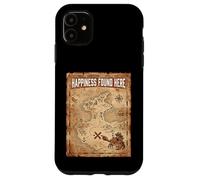 Happiness Found Here Vintage Pirate Map Crab Case for iPhone 11