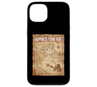 Happiness Found Here Vintage Pirate Map Crab Case for iPhone 13