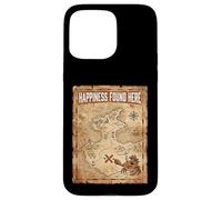 Happiness Found Here Vintage Pirate Map Crab Case for iPhone 15 Pro Max