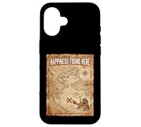 Happiness Found Here Vintage Pirate Map Crab Case for iPhone 16
