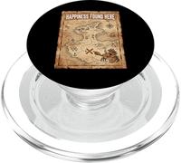 Happiness Found Here Vintage Pirate Map Crab PopSockets PopGrip for MagSafe