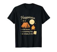 Happiness Full Moon Campfire Empty To-Do List T-Shirt