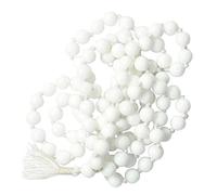 happiness hub White Agate Hakik Mala 108 +1 Beads Mankas Shukra (Venus) Mantra Crystal Stone Jap Mala for Unisex