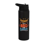 Happiness is a BBQ - Mens Barbeque Grilling Grill Master Stainless Steel Insulated Water Bottle