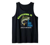 Happiness Is A Big Fish Big Fishing Vintage Fisherman Tank Top