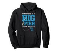 Happiness Is A Big Fish Witness Bass Fishing Fisherman Gifts Pullover Hoodie
