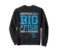 Happiness Is A Big Fish Witness Bass Fishing Fisherman Gifts Sweatshirt