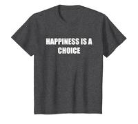 Happiness is A Choice T-Shirt, Kids, Dark Heather Grey, 2 Years