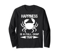 Happiness is a Full Crab Trap Funny Crabbing Long Sleeve T-Shirt