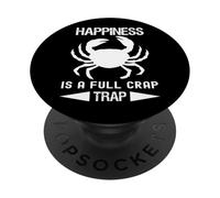 Happiness Is a Full Crab Trap Funny Crabbing PopSockets Adhesive PopGrip