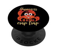 Happiness Is a Full Crab Trap Funny Crabbing PopSockets Adhesive PopGrip
