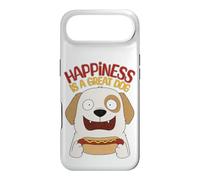 Happiness Is A Great Dog Funny Cartoon Puppy Hot Dog Pun Case for iPhone Air