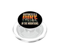 Happiness Is A Hike In The Mountains Hiker Gift Retro PopSockets PopGrip for MagSafe
