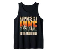 Happiness is A Hike in The Mountains Hiker Gift Retro Tank Top