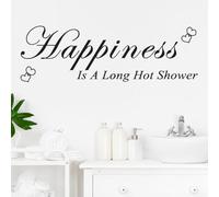 Happiness Is A Long Hot Shower Peelable Vinyl Decal for Home Decoration