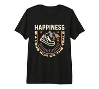 Happiness is A Long Run On Ultra Marathoner Trail Running Premium T-Shirt