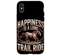 Happiness Is A Long Trail Ride Horse Case for iPhone X/XS