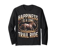 Happiness is A Long Trail Ride Horse Long Sleeve T-Shirt