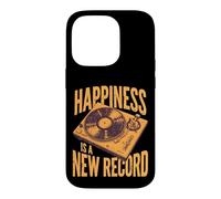 Happiness Is A New Record Vintage Vinyl Collector Case for iPhone 14 Pro