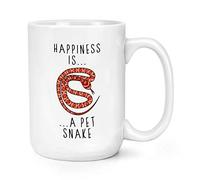 Happiness is A Pet Snake 15oz Large Mug Cup