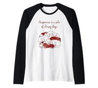 Happiness is a Pile of Sleepy Dogs Dog Lover Canine Raglan Baseball Tee