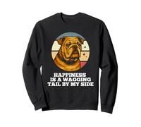 Happiness Is A Wagging Tail English Bulldog Dog Lover Puppy Sweatshirt