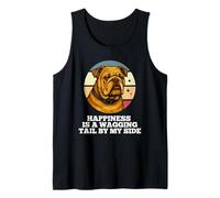 Happiness Is A Wagging Tail English Bulldog Dog Lover Puppy Tank Top